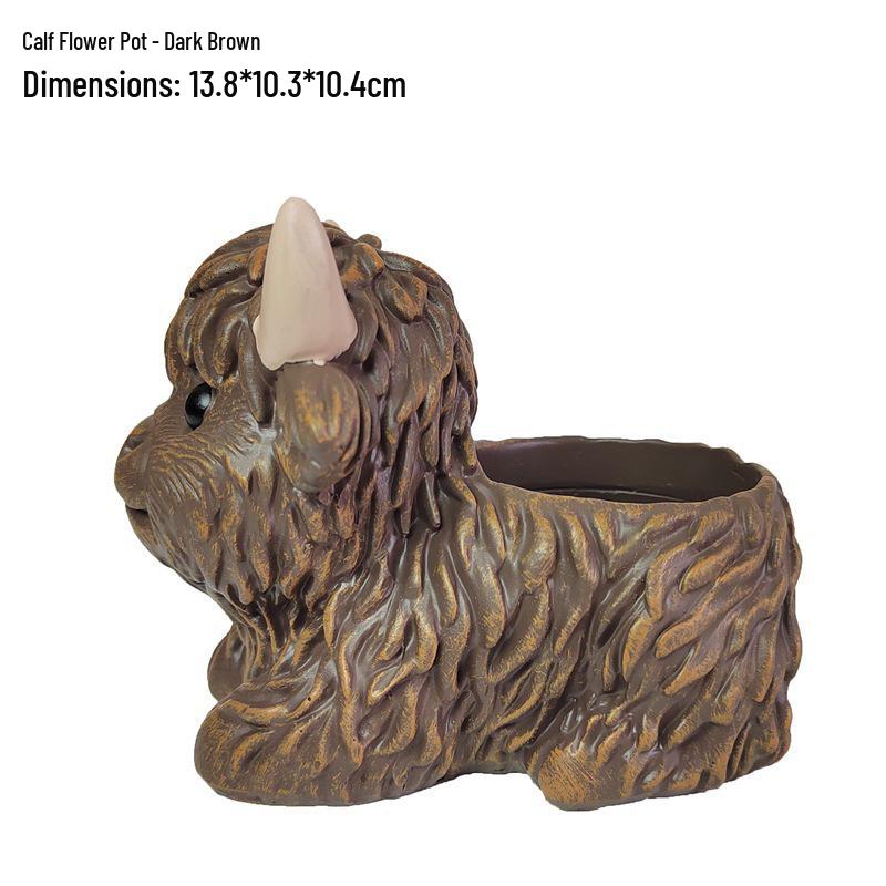 Plateau Yak Resin Statue Ornament