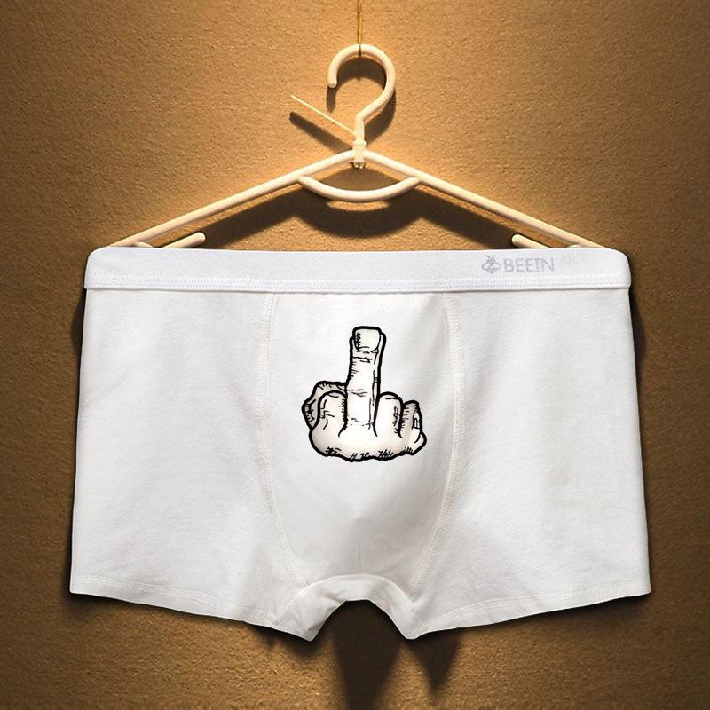 

Мужские летние прикольные милые хлопковые боксеры-брифы L белый