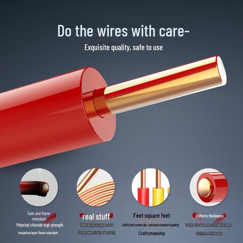 

Pailide Delixi Copper Core Household Electric Wire 4mm² 100m