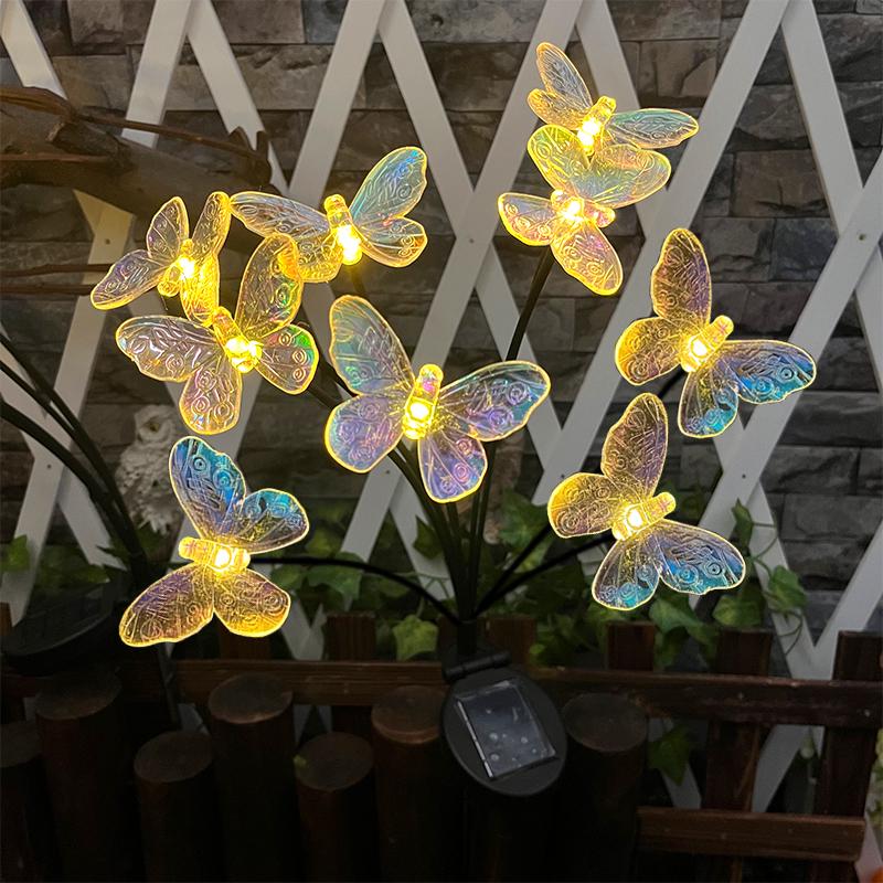 Solar Butterfly Outdoor Garden Lights - Colorful Decorative Landscape Lighting for Villa, Courtyard, and Homestay Festivals