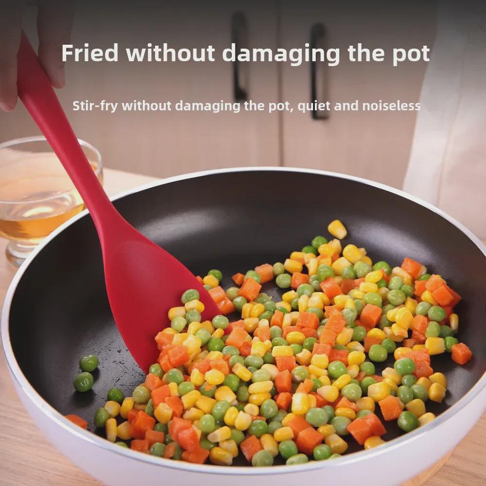 Juego de Cucharas de Cocina de Silicona Resistentes al Calor – Utensilios Antiescaldantes Aislantes para Cocina y Preparación de Ensaladas