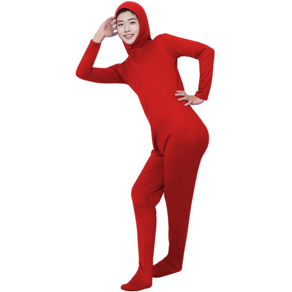 Formemory Full Body Zentai Costume with Open Perfect for School Welcome and Cultural Festivals Face, Stretchable, Cosplay, Halloween, Festivals,