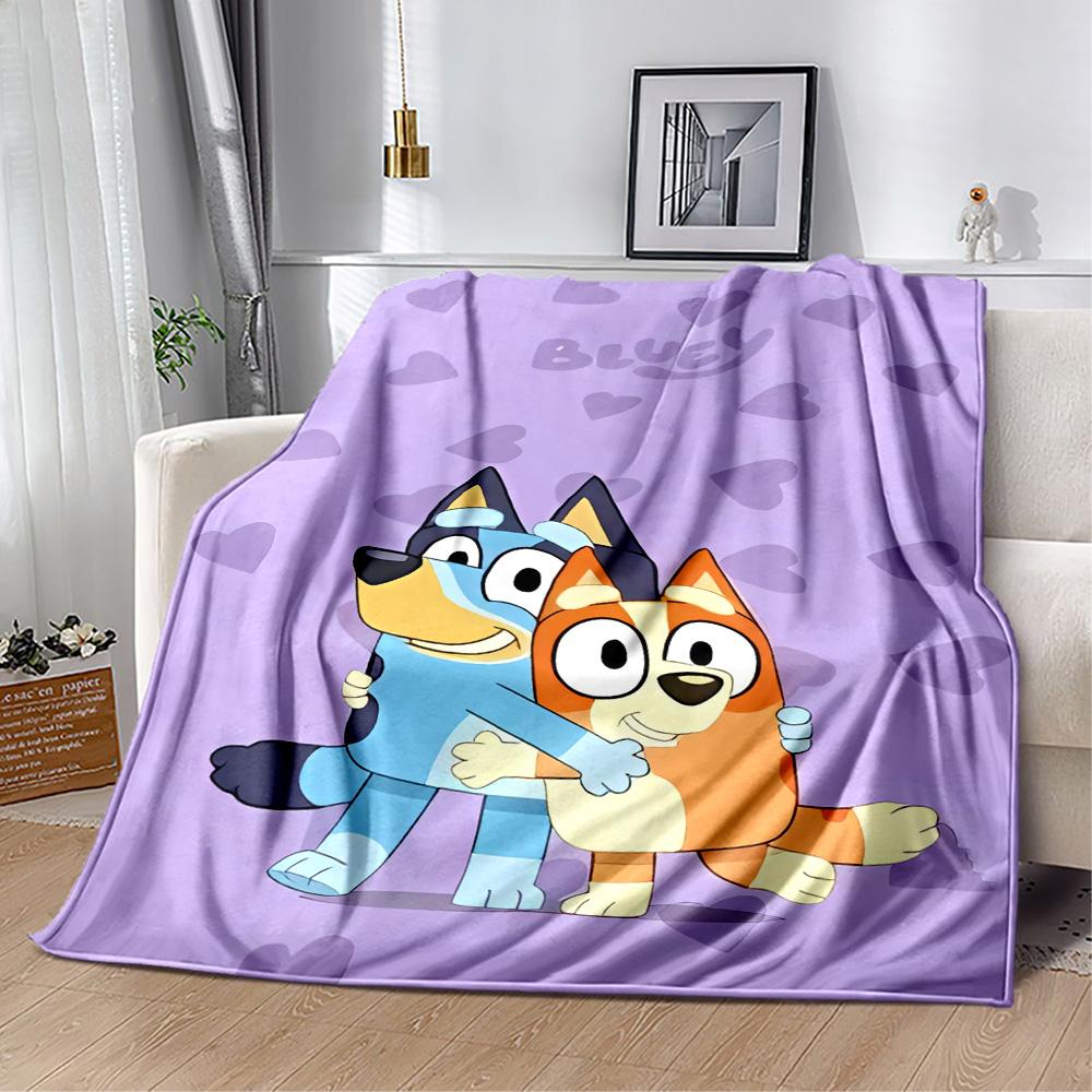 1pc Bluey Bingo Adventure blanket Soft and Warm for Sofa Office Camping Travel Livingroom Great Gift for Friends and Family Comfortable