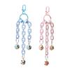 Parrot Bell Toy Bird Chew Chains with Bells Cage Jingle Chime Bells with Hanging Clip Sound Enrichment Chew Toy for Cockatiel Conure Lovebird