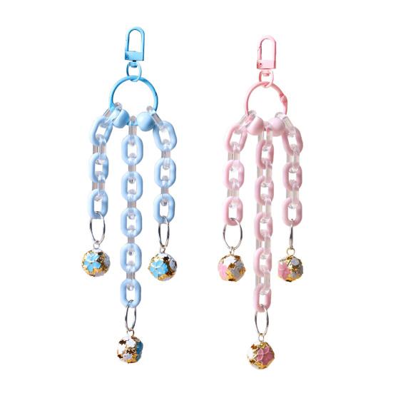 Parrot Bell Toy Bird Chew Chains with Bells Cage Jingle Chime Bells with Hanging Clip Sound Enrichment Chew Toy for Cockatiel Conure Lovebird