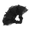 Sweet Double Layered Lace Flower Hair Scrunchies For Women Long Ribbon Bow Tie Girls Big Ruffles Bands Accessorie
