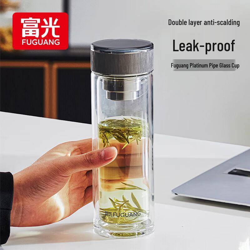 FUGUANG Rhythmic Double-Wall Glass Cup