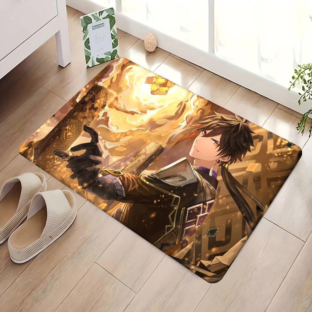 

Genshin Impact Zhongli Room Mats Anti-slip Absorb Water Long Strip Cushion Bedroom Mat Soft Carpet for Home Decor 50x80 cm