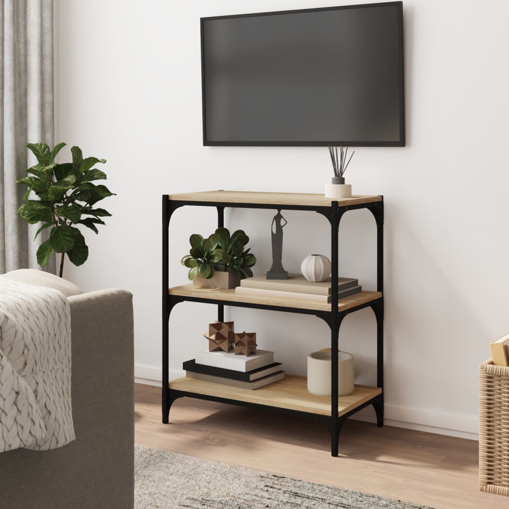 Bookshelf Sonoma Oak 60 x 33 x 70.5 cm Engineered Wood and Steel