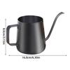 Black 304 Stainless Steel Gooseneck Kettle 250ml Ergonomic Handle for Precise Pouring of Home Office Pour Over Coffee