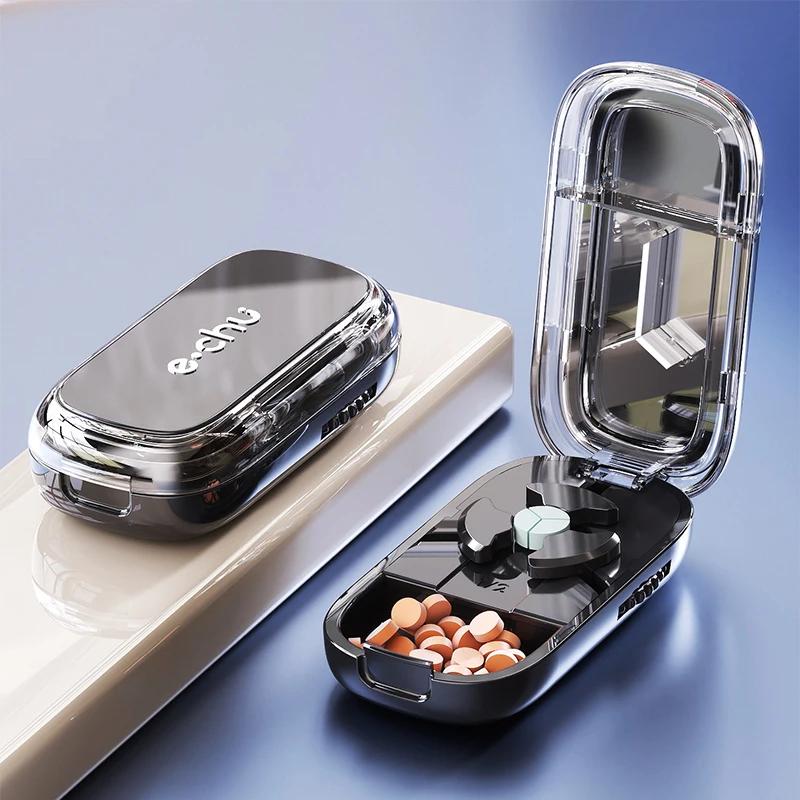 

3in1 Medicine Cutter Precise Cutting Into Half / Third / Quarter Drug Divider Organizer Portable Tablet Splitting Pills Splitter