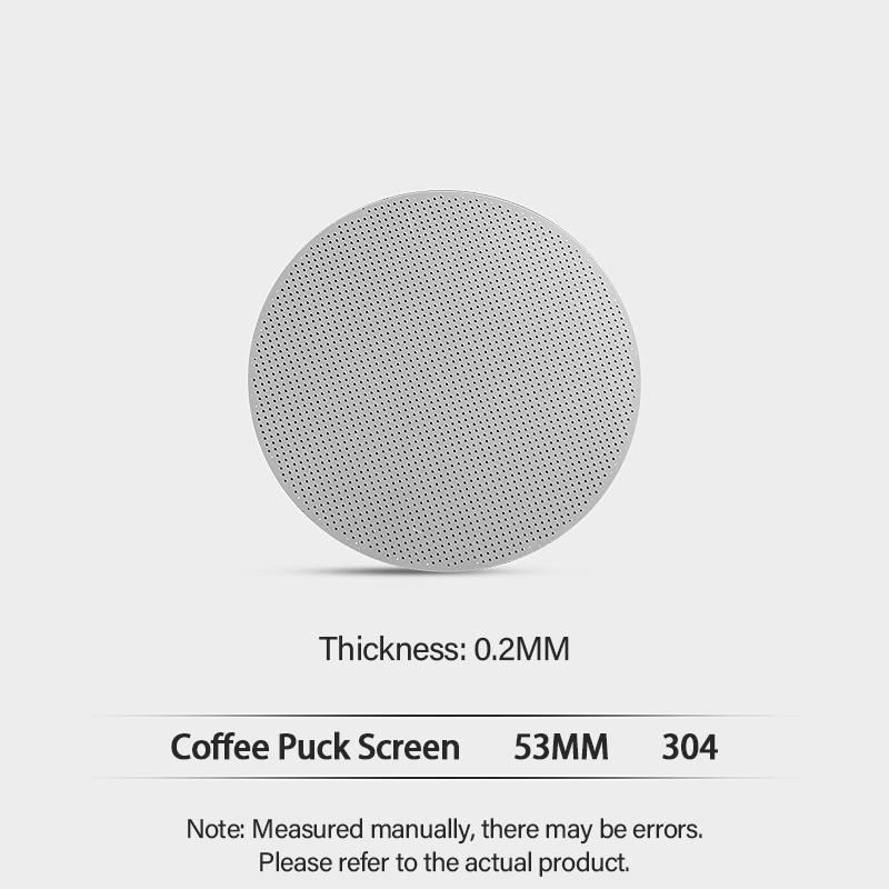 Displej na puk kávy Espresso Filtrační sítko na kávu Opakovaně použitelný displej na puk kávy Nerezová ocel 304 Filtrační sítko na kávu 51/54/58mm Jemné síto KFGL01