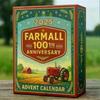 2025 Tractor 100th Anniversary Advent Calendar, 24 Days Christmas Countdown Calendar with 24 Different Tractors Ornaments