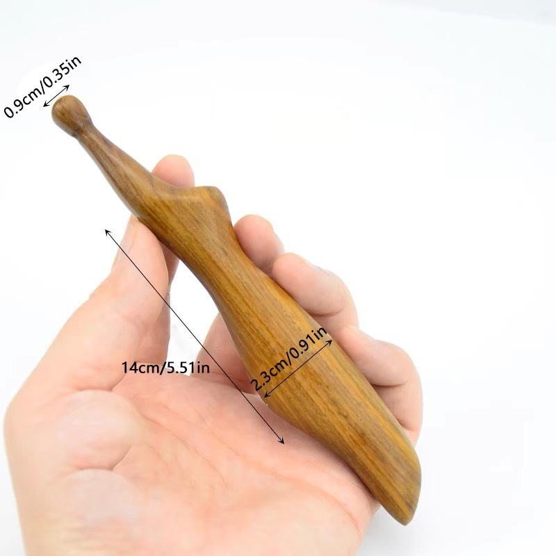 

Wooden Neck and Foot Massage Tool Gua Sha and Reflexology Device for Trigger Point Therapy, Suitable for Home and Gym Use