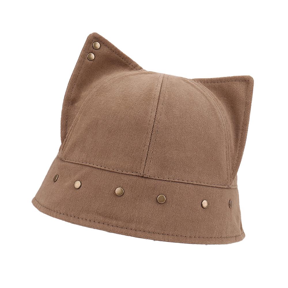 New fashion rivets decorated with a new sweet and cool wind small brim basin hat outdoor vacation street shot temperament bucket hat