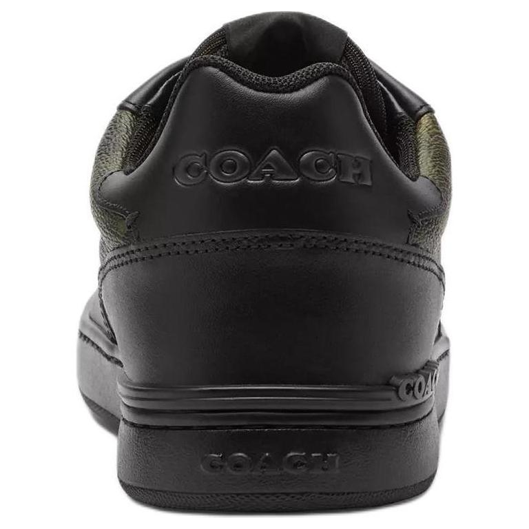 Coach Clip Court Round Toe Lace-Up Low-Top Sneakers Men Sneakers Black CX210-W2Q