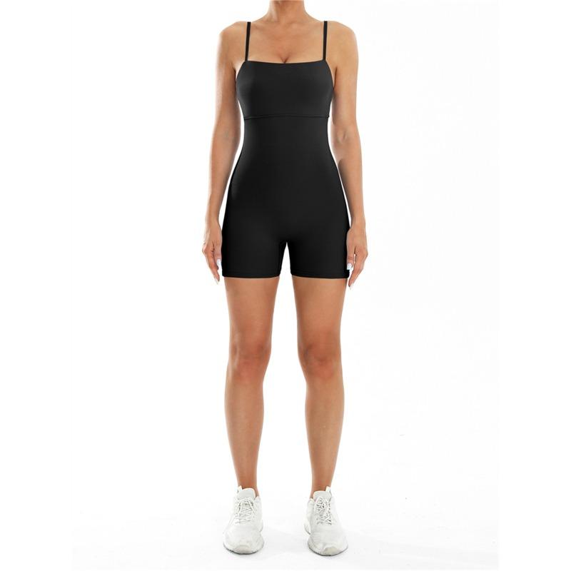 Peach Hip-lifting Tight-fitting One-piece Yoga Wear for Women, Nude-feeling Quick-drying Sports Back-beautiful Fitness Wear Short Suit