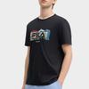 FILA Heritage Fashion Casual Logo Cotton Short Sleeve T-Shirt Men Tops Black F11M438104F-BK
