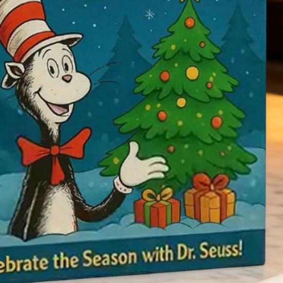 Katze mit Hut Adventskalender 24 Tage Cartoon Katze Sammlerstück Hängende Dekoration Weihnachts-Countdown-Kalender Box Feiertagsparty Geschenk