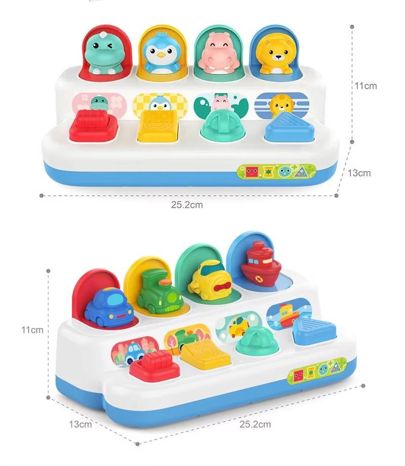 Dinosaur Peekaboo Interactive Game Montessori Pop Up Baby Toy 1 2 3 Years Sensory Development Educational Toys For Boys Girls