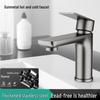 Gunmetal Gray Hot and Cold Bathroom Sink Faucet