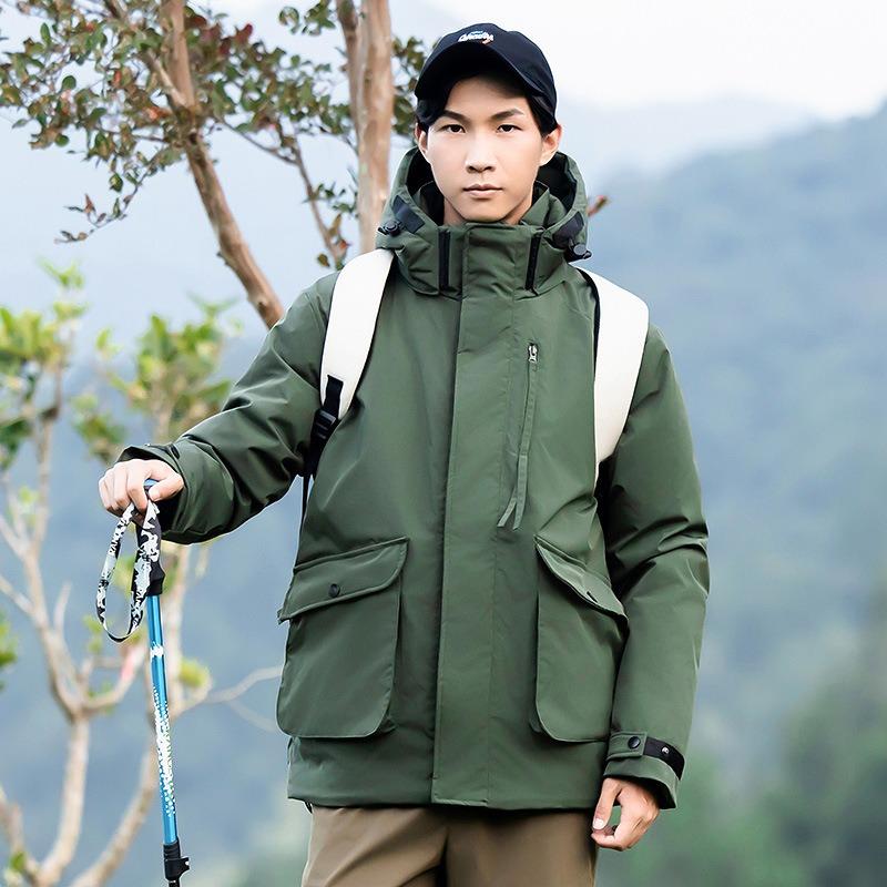 

New Autumn and Winter High-end Quality Men s Clothing Simple Fashion Tooling Cotton-padded Clothes Men s Outdoor Travel Warmth 5XL армія зелений колір