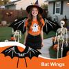Fledermausflügel für Kinder Halloween Vliesstoff Partyzubehör Skelettmuster Vampir Partygeschenke für Karneval Maskenbälle Weihnachten