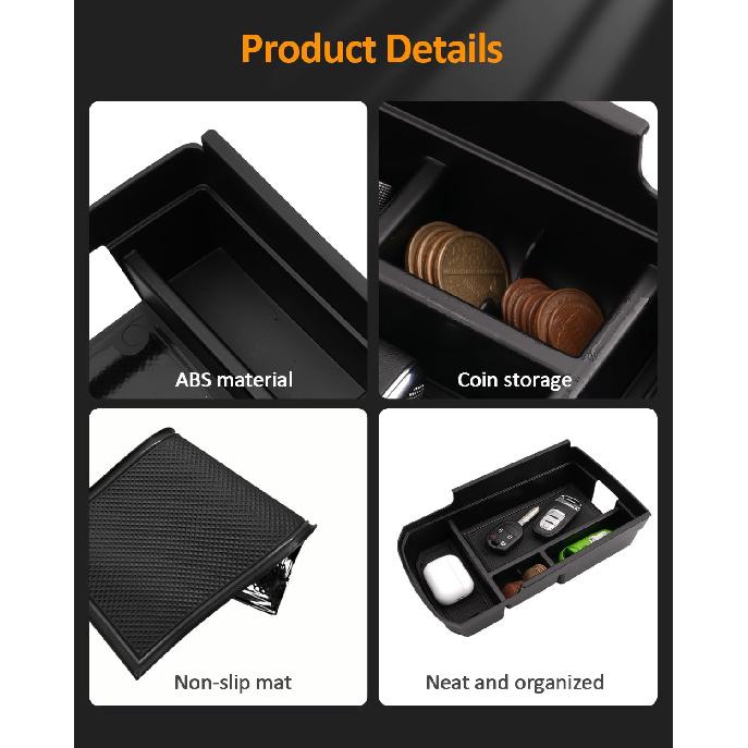 CDEFG for GMC Terrain 2018-2024 Center Console Organizer Tray for Terrain 2022 2023 2024 SLE, SLT, AT4, Denali Accessories Armrest Storage Box Insert