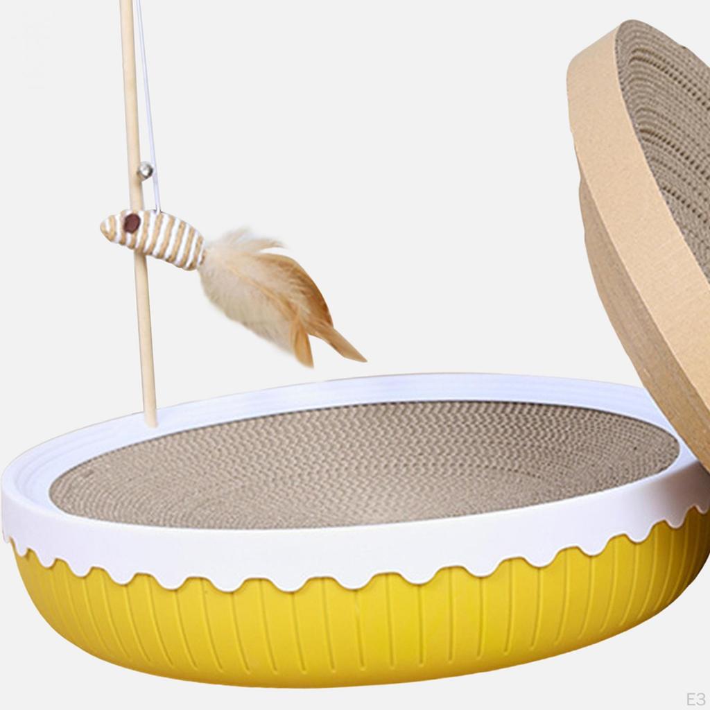 Cat Scratch Bowl Scratching Board Toys Round Indoor Training Sleeping Bed Non-slip