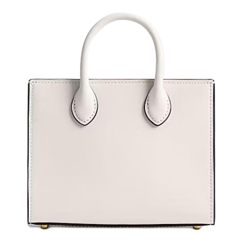 Coach Ace 17 Carriage Pattern Print Cow Leather Tote Bag Tote Bag Shopping Bag Shoulder Crossbody Handbag Small Women's Chalk White