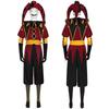 Freak Show Zirkus Pierrot Cosplay Kostüm Komplettset Clown Charakter Rollenspiel Outfit Spiel Otome Stil Unisex Performance Set
