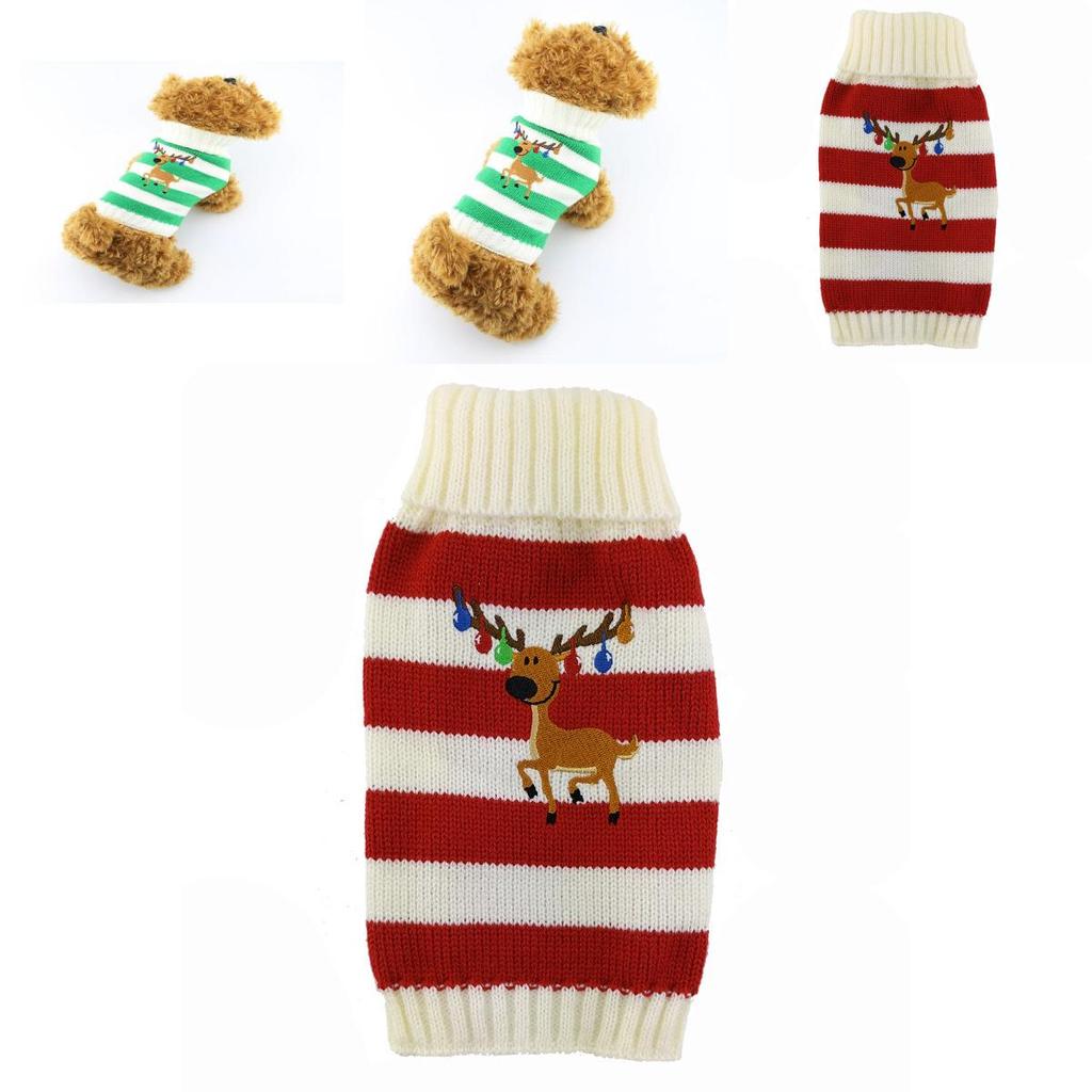 Pet Jumper With Wool Knit For Small Dogs During Christmas And New Year Celebrations
