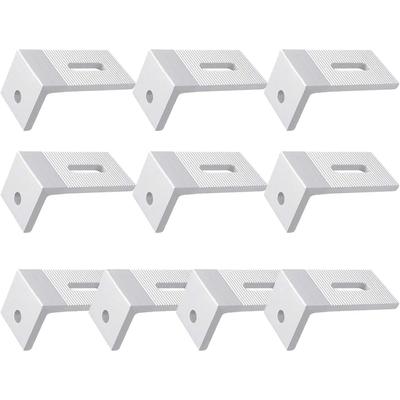 10pcs Solar Panel Mounting Brackets Flat Roof Mount Kit  Photovoltaic 90 Degree L Bracket Solar System Installation Accessories