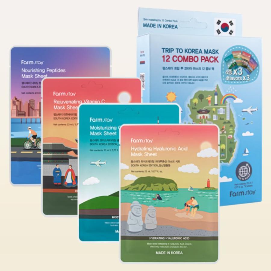 Trip To KOREA Mask 12 COMBO PACK
