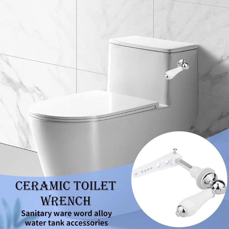 Ceramic Handle Split Toilet Wrench Ergonomic Grip Designs Ceramic Toilet Handle Spanner Tool for Universal Toilet Tank