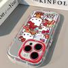 Red New Year Style iPhone 17 Case - Compatible with iPhone 14, 15, 16 Pro Max, Hello Kitty Design
