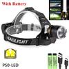Rechargeable XHP70.2/XHP50 LED Headlamp Waterproof Head Light Fishing Searching Camping Headtorch Zoom Lantern Use 18650 Battery