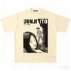 Ito Junji Comic Graphic Print Autumn Pure Cotton Men's and Women's T-shirt Short Sleeve Street Fashion Trend Clothing Drak Style