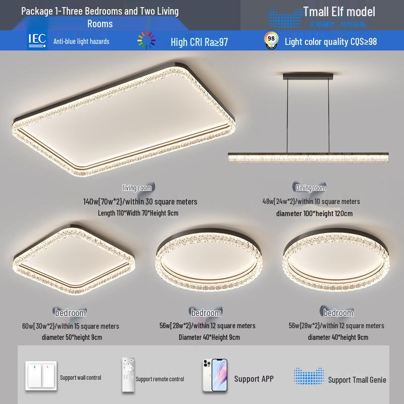Italian Luxury Ceiling Lamp Set: 2025 Modern Atmospheric Design for Living Room