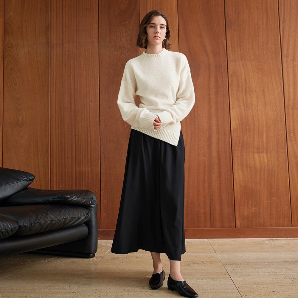 Waiwaiaiem Yy_Hem Slit Casual Knit Top