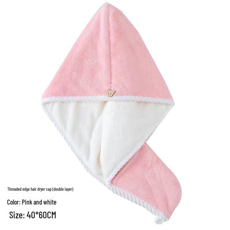 Double-Layer Quick-Dry Hair Towel Cap - Super Absorbent & Thick