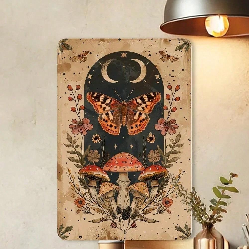 Quadri in metallo retrò, mobili, decorazione per soggiorno 20x30cm