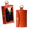 [HUKURO] Smart Key Case [L] with Key Case, Clear Window, 4-Ring, Genuine Leather, Universal Type, Tochigi Leather, Card Case, Multi-Key Case, Made In