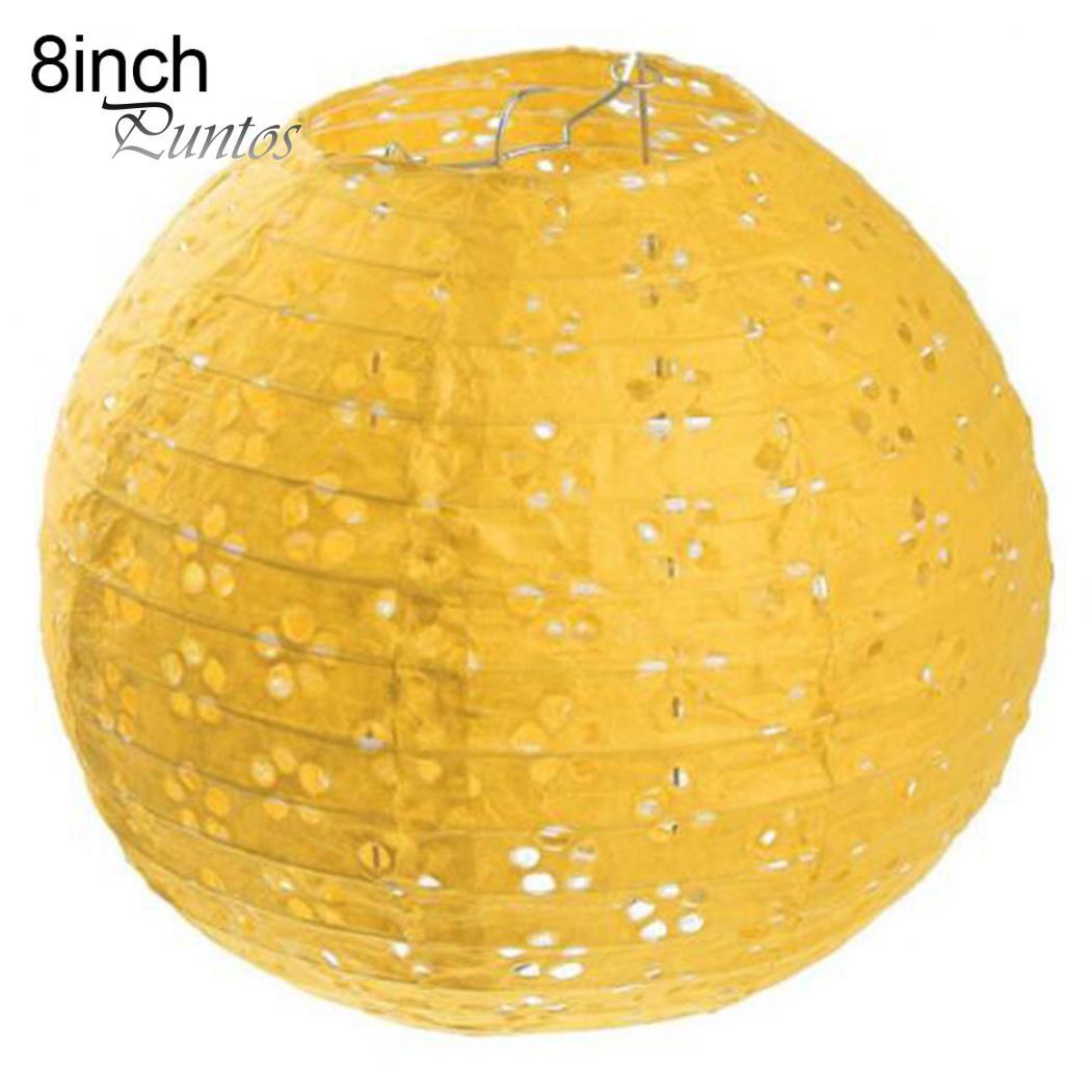 

Предмет домашнего обихода Китайский цветок сливы Подвесной бумажный фонарь Свадебное украшение на праздник 8 inch жёлтый