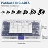 105 PCS 6-14mm Spring Hose Clamp Set Heavy Duty Steel Fuel Line Fastener for Garage Boat Automotive Pipe Securing