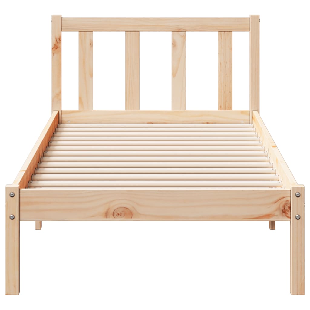 Vidaxl Longer Bed Without Mattress, 90X220 Cm, Solid Pine Wood