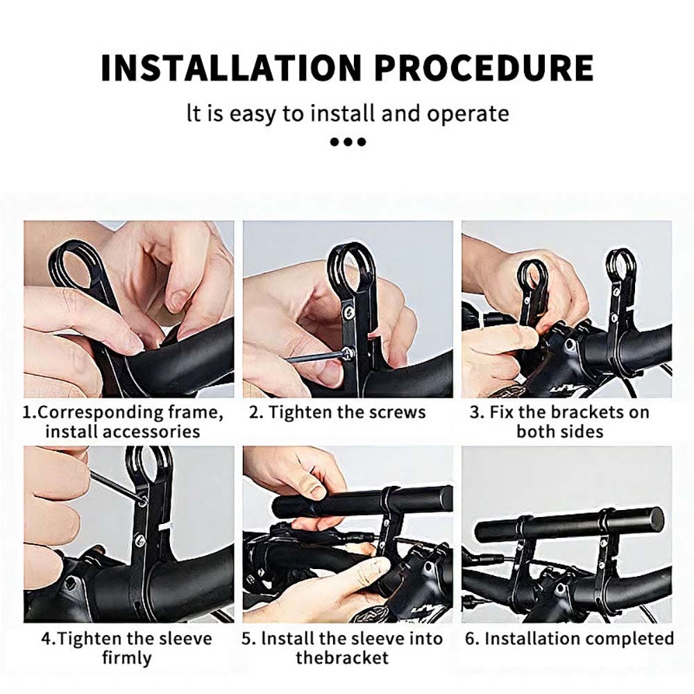 20cm Aluminum Alloy Bicycle Handlebar Extended Bracket Mountain Bike Front Light Bracket Extender Rack Parts