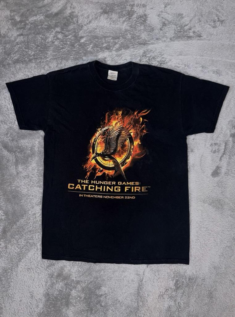 Hunger Games Catching Fire T Shirt Mens Medium Black Movie Prom Unisex T-Shirt