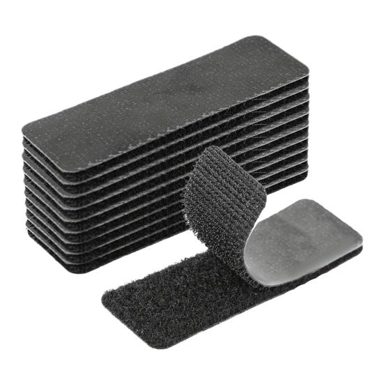 20 Pairs Heavy Duty Fastener Tape Self Adhesive Interlocking Strip Damage-Free Multifunction Car Foot Mat Carpet Fixing Sticker