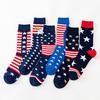Men's National Flag Cotton Socks: Long Tube, Autumn/Winter Style, European & American Trend